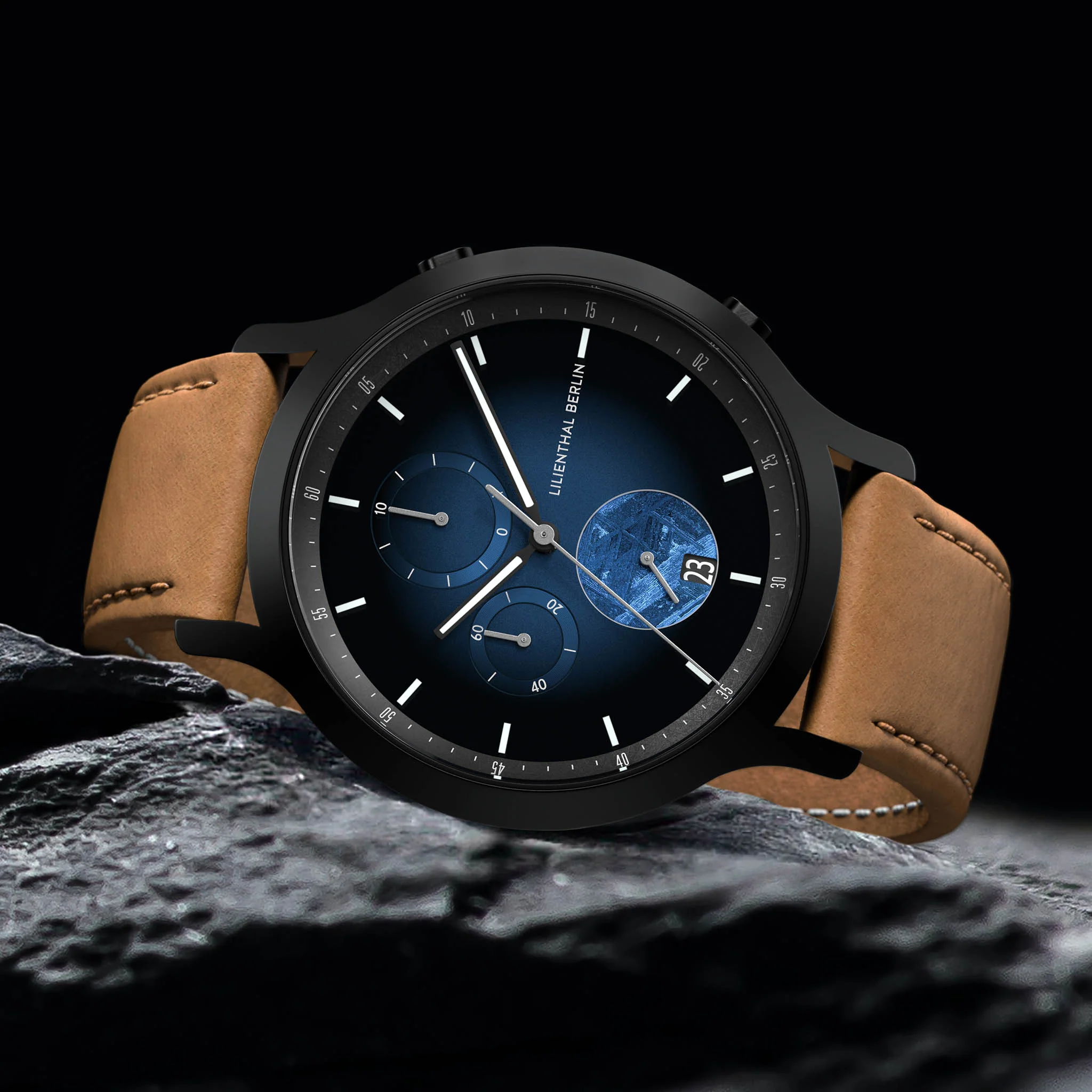 Chronograph Meteorite – Blue Flare - Image 3