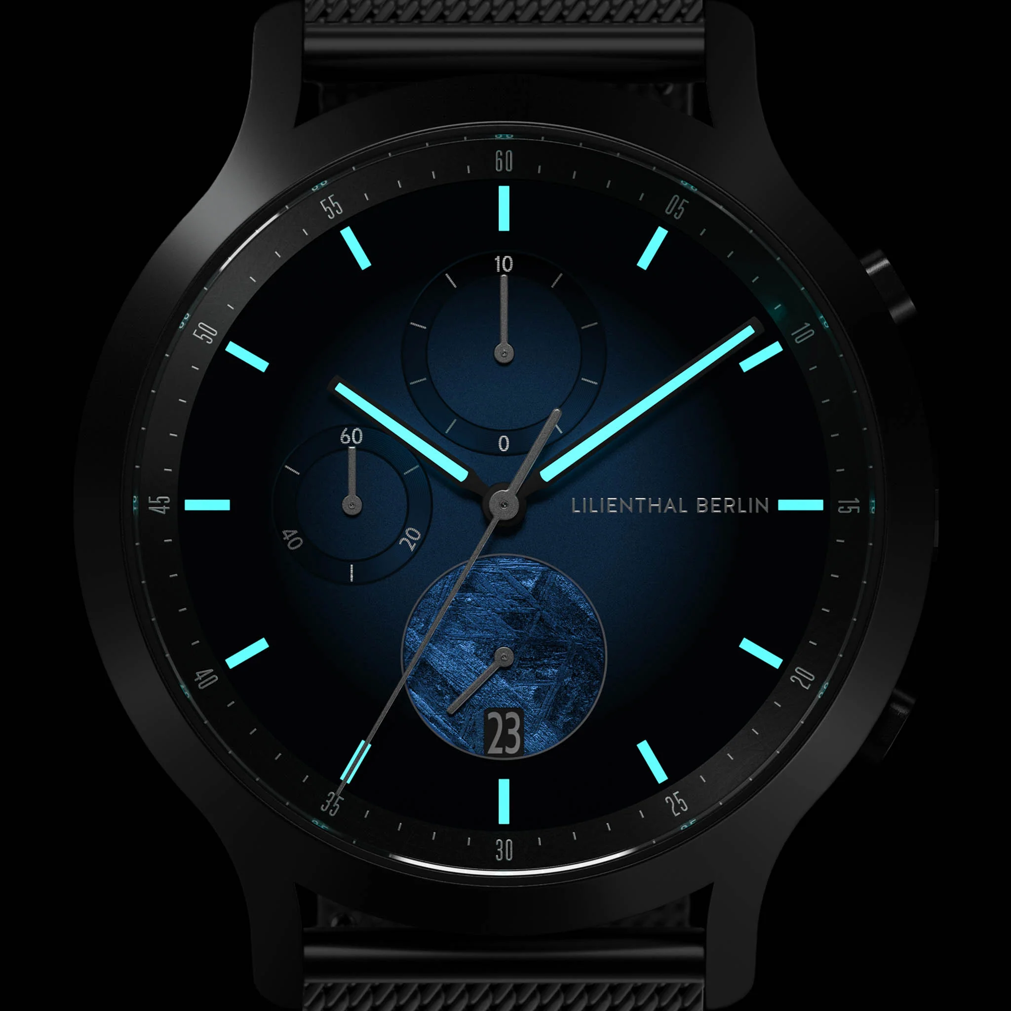 Chronograph Meteorite – Blue Flare - Image 7