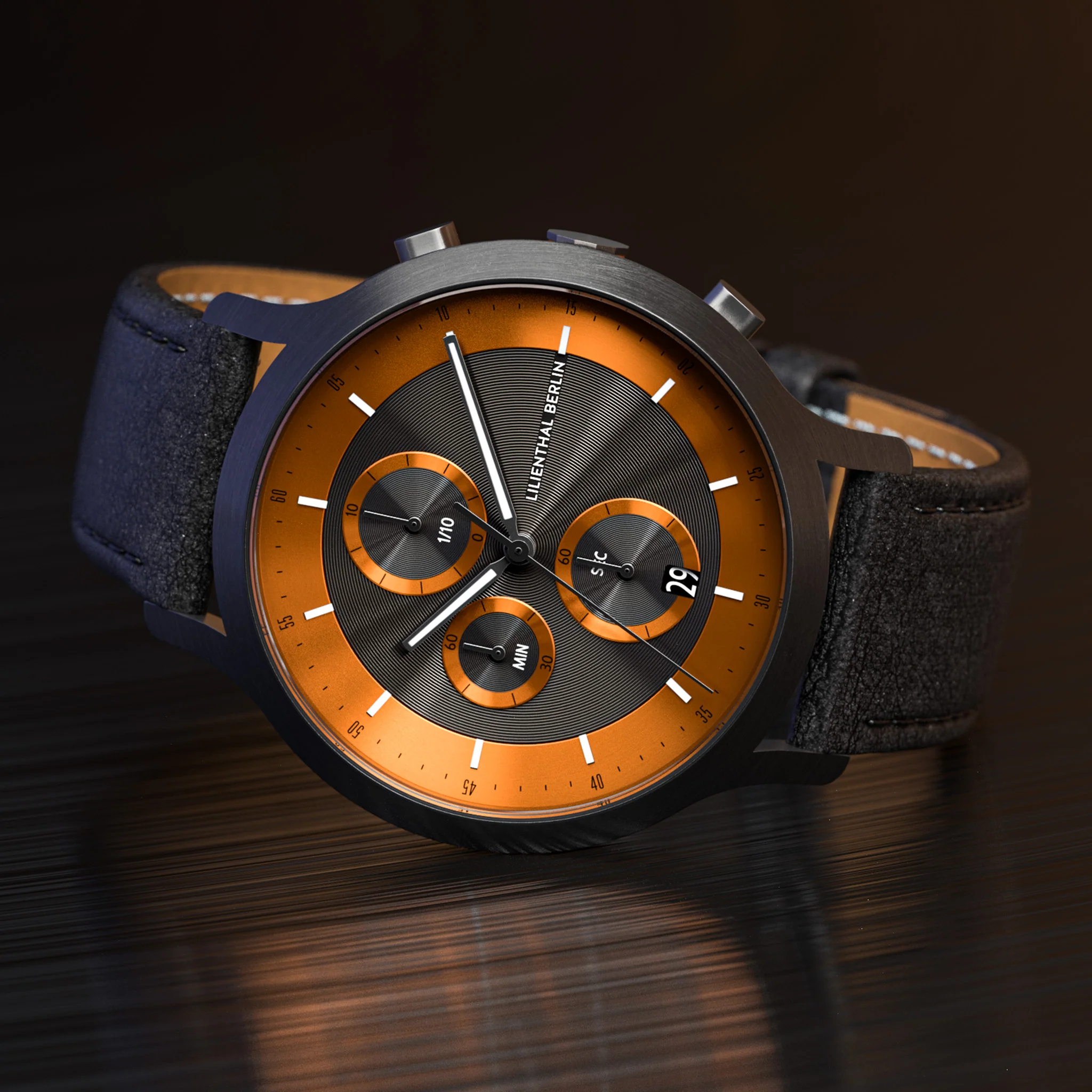 Chronograph LP – Dark Silver Orange - Image 3