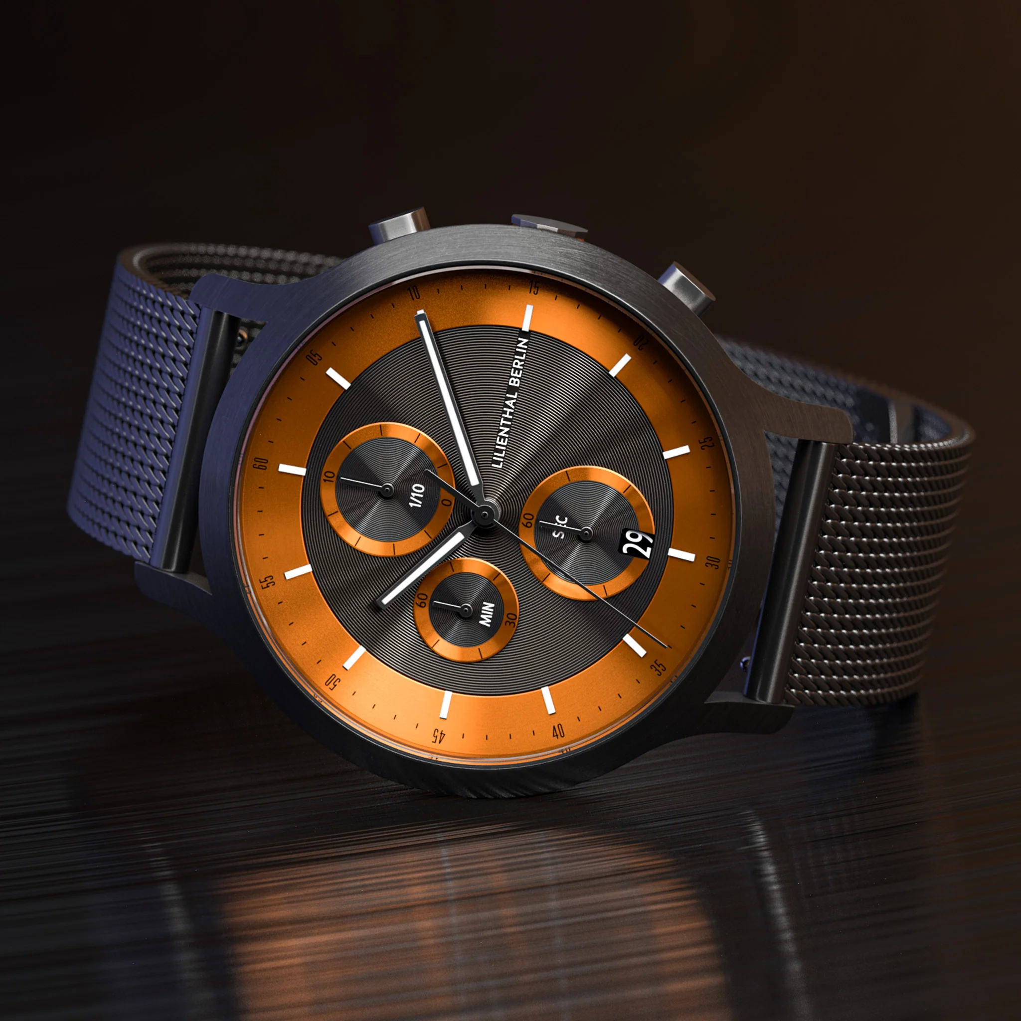 Chronograph LP – Dark Silver Orange - Image 3