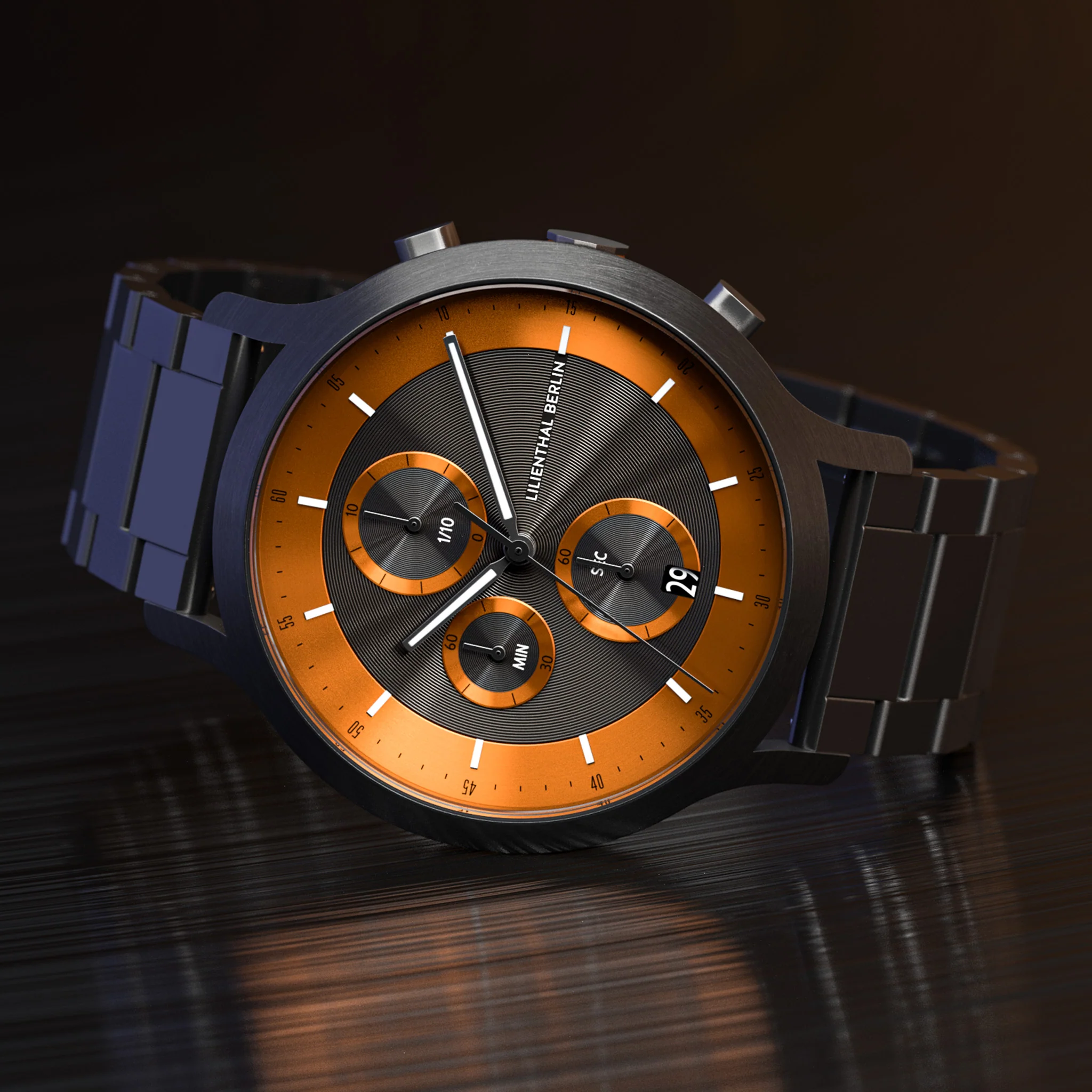 Chronograph LP – Dark Silver Orange - Image 3
