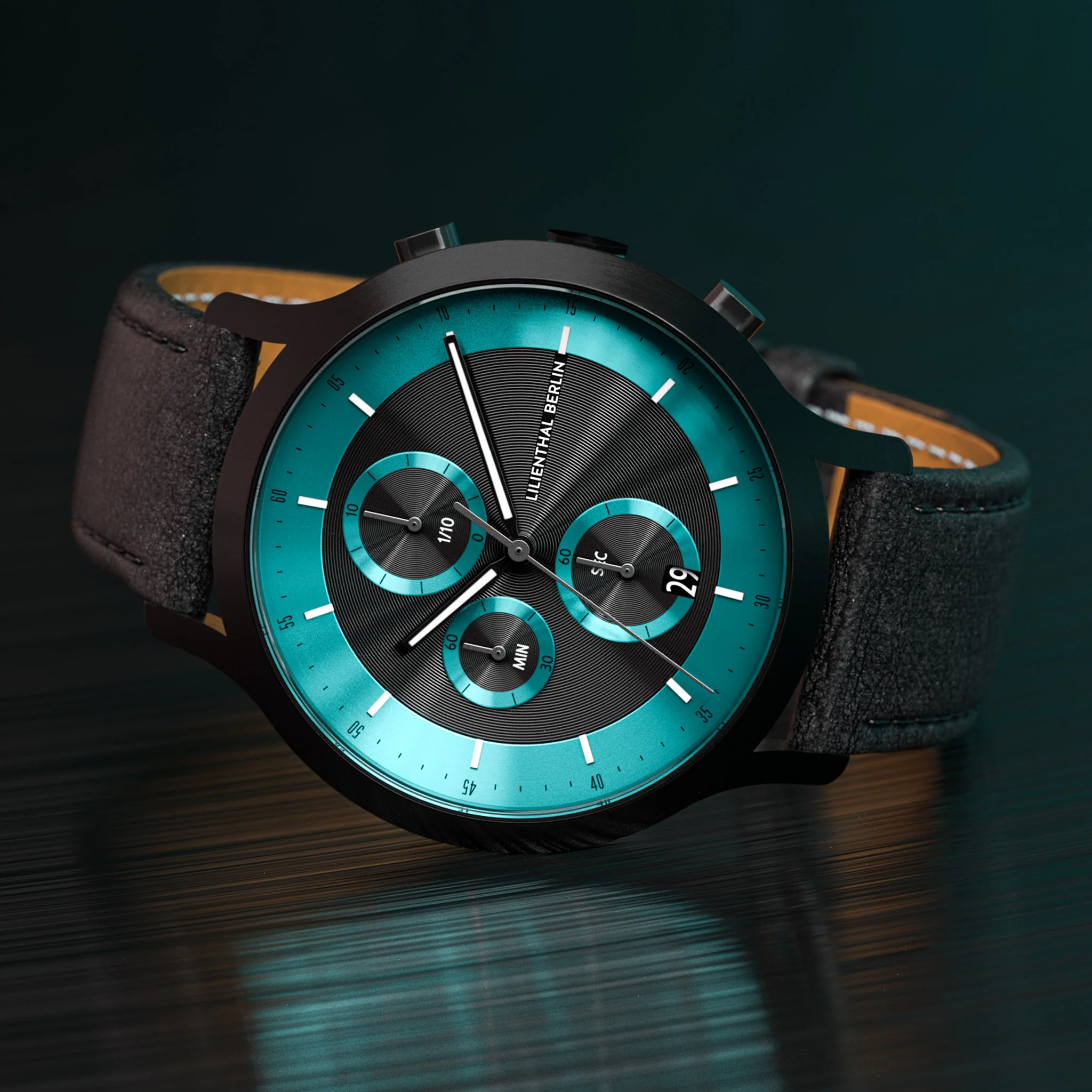 Chronograph LP – Black Cyan - Image 3