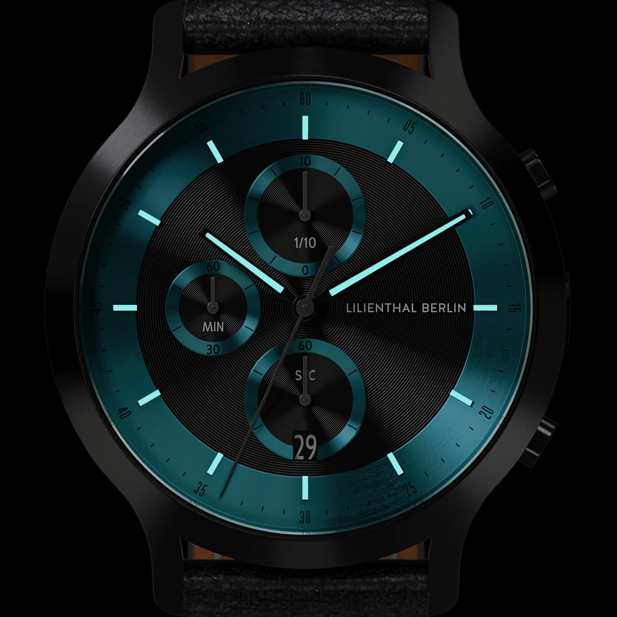 Chronograph LP – Black Cyan - Image 7
