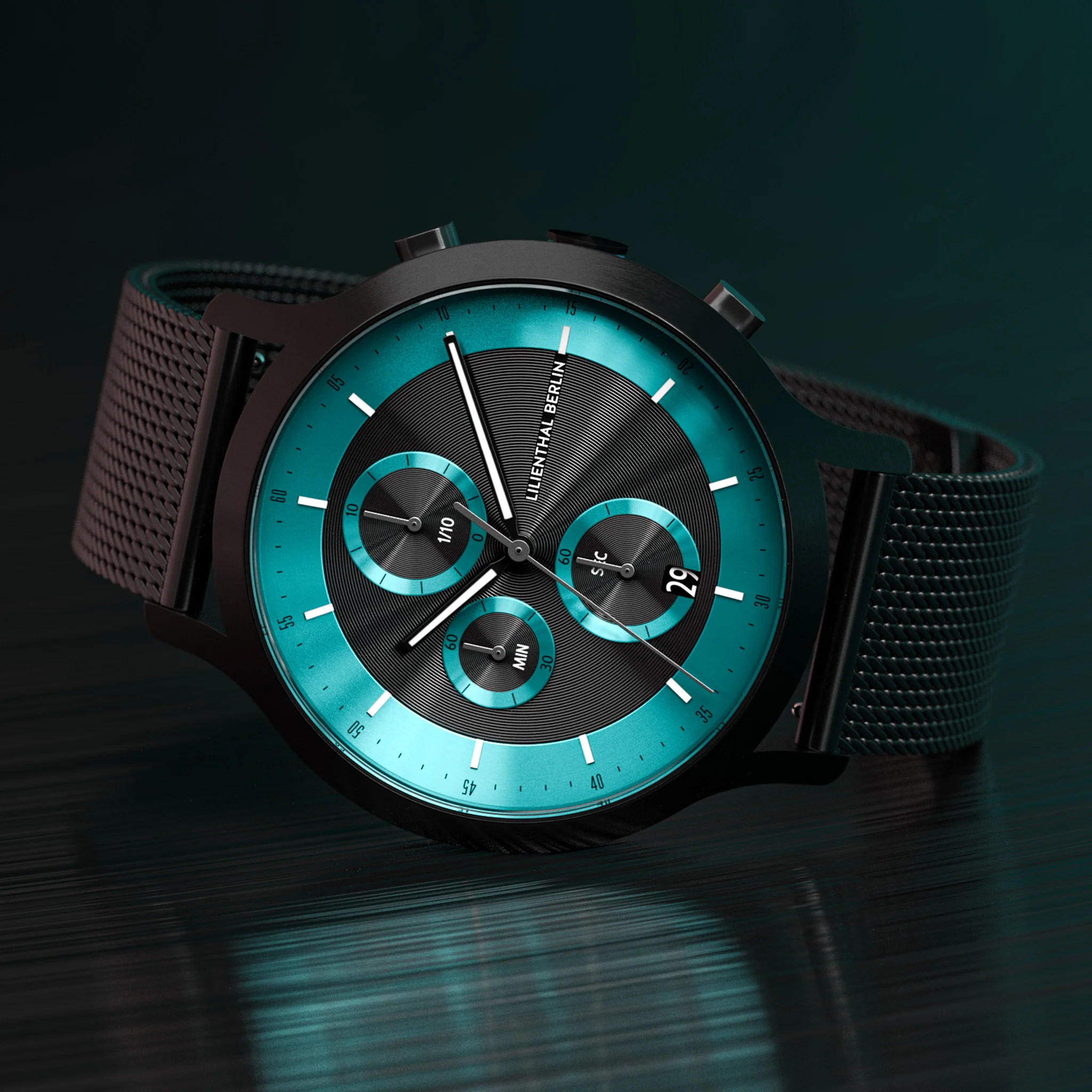 Chronograph LP – Black Cyan - Image 3