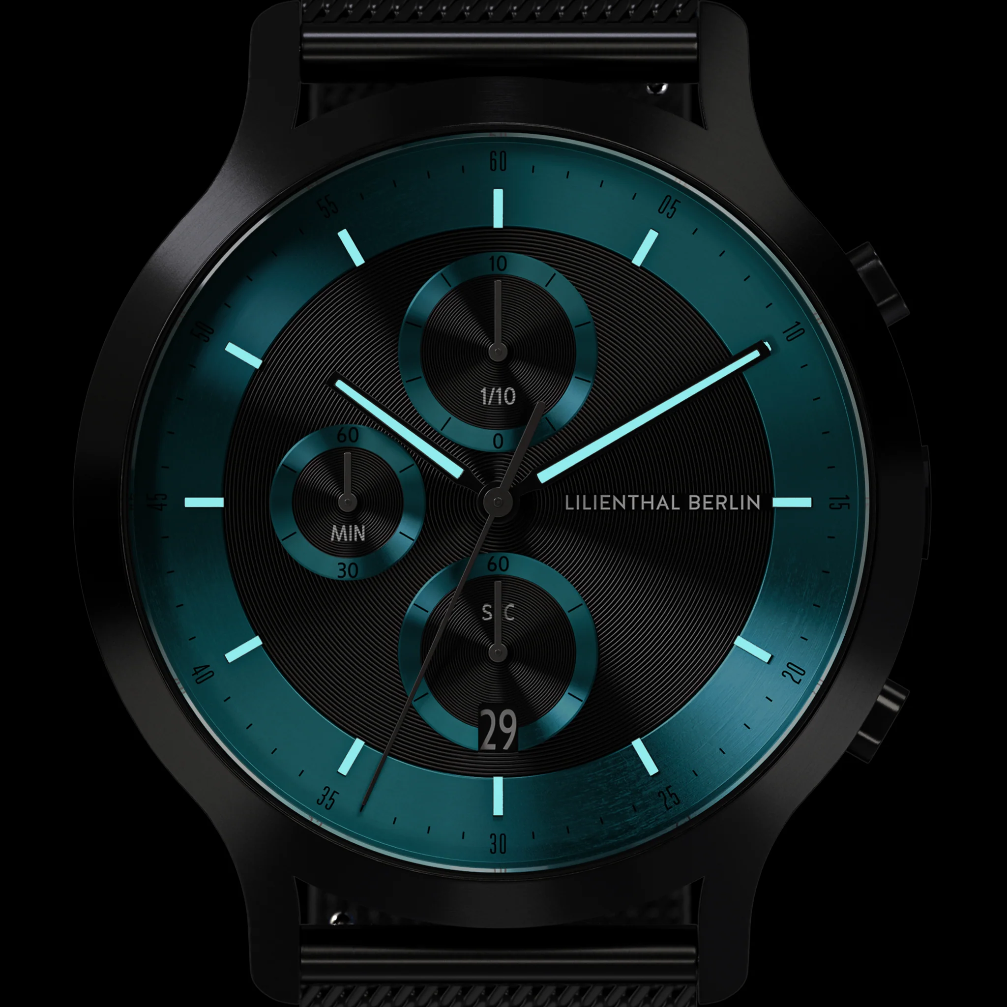 Chronograph LP – Black Cyan - Image 7