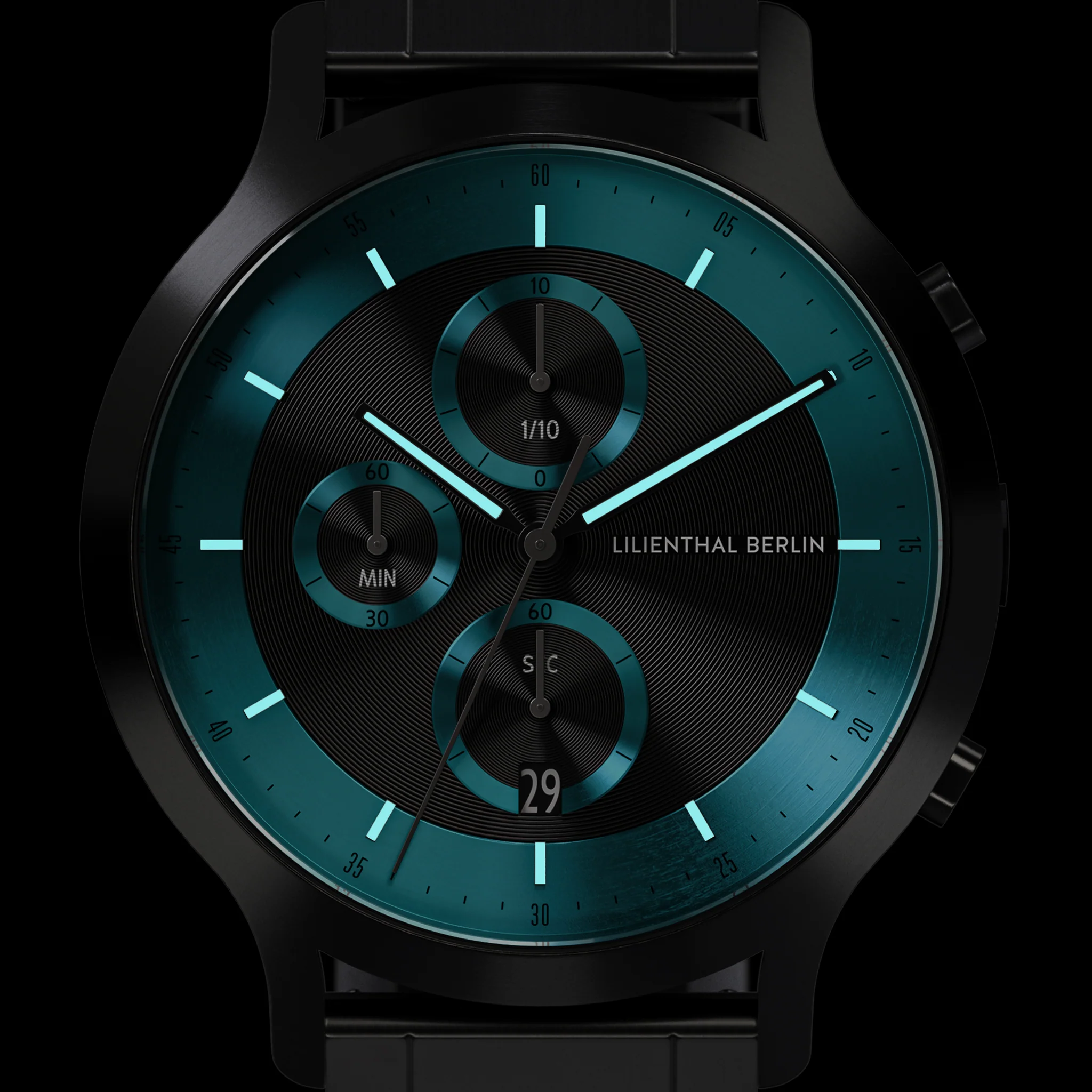 Chronograph LP – Black Cyan - Image 7