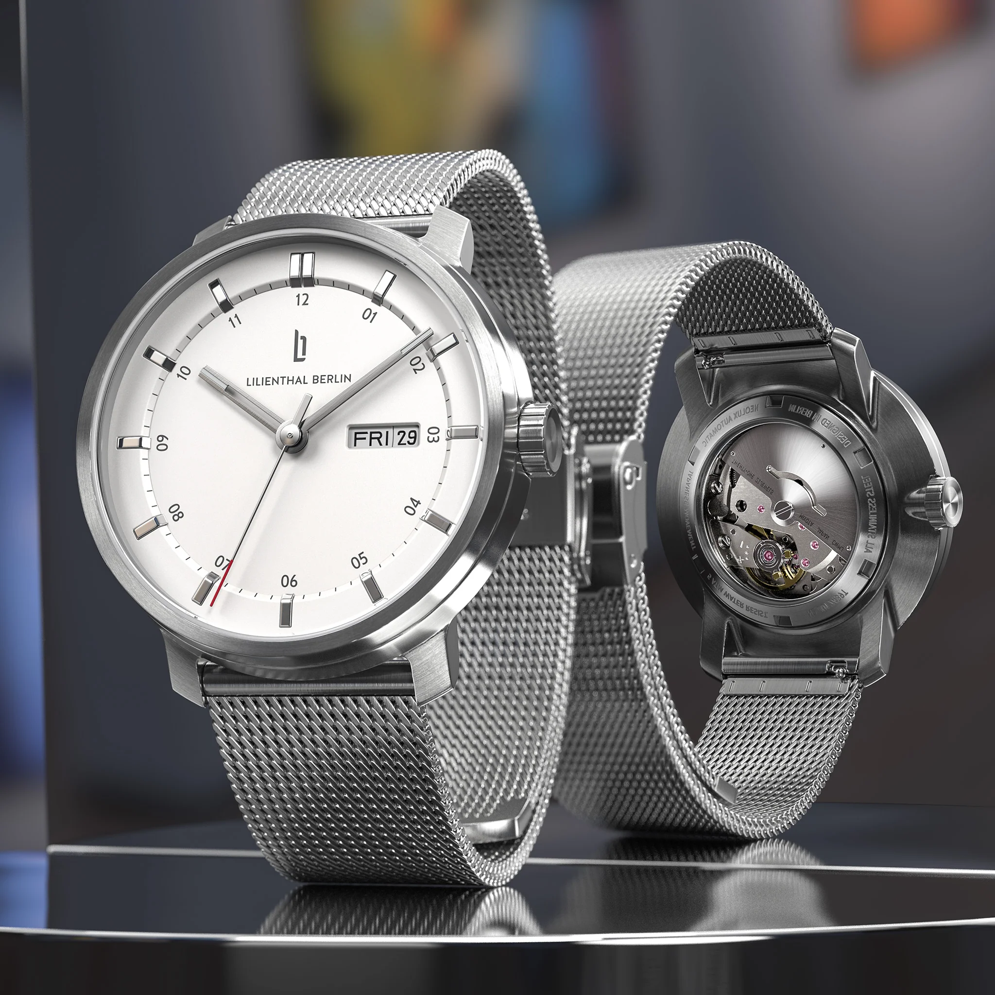 Neolux Day Date – Silver White - Image 3