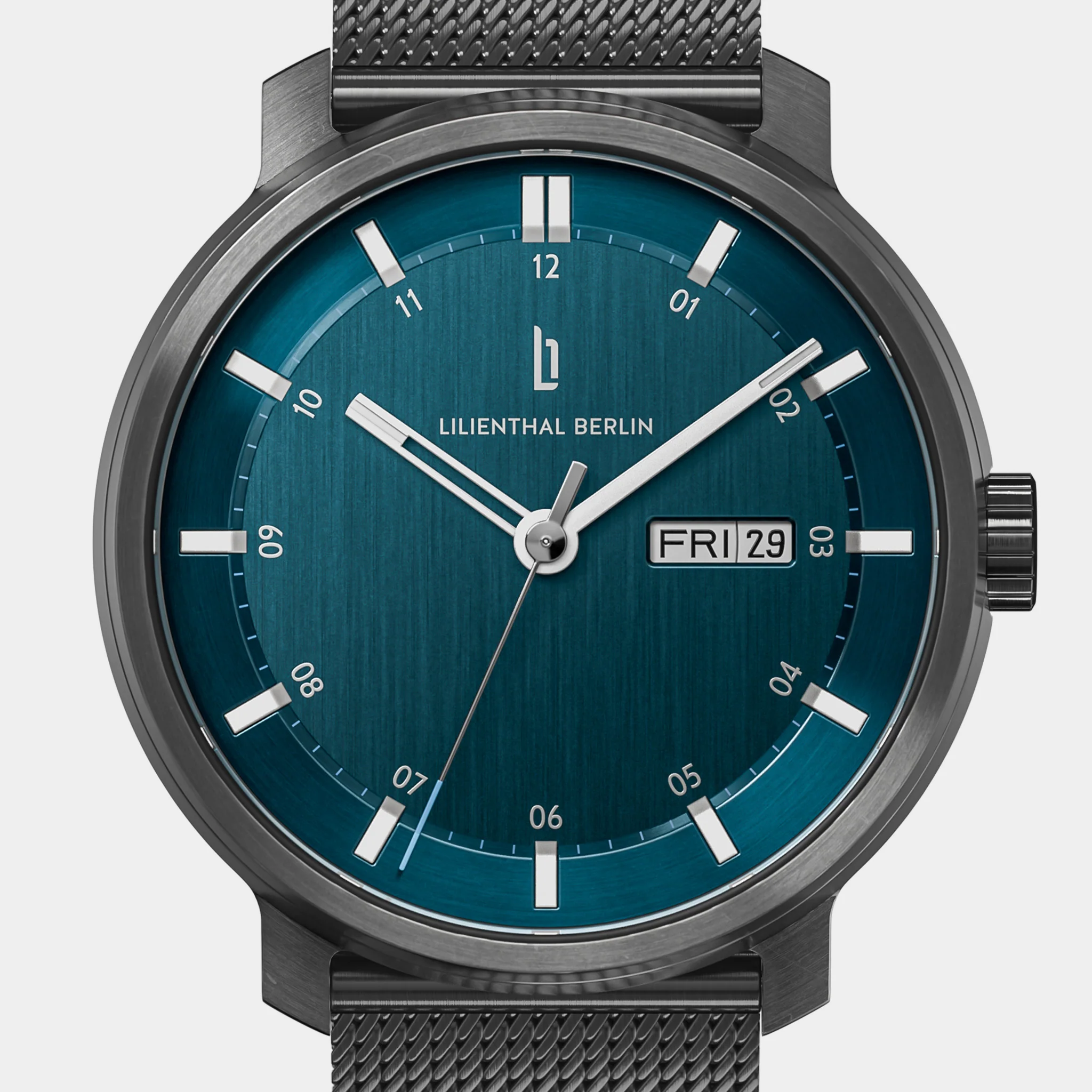 Neolux Day Date – Dark Silver Blue - Image 6