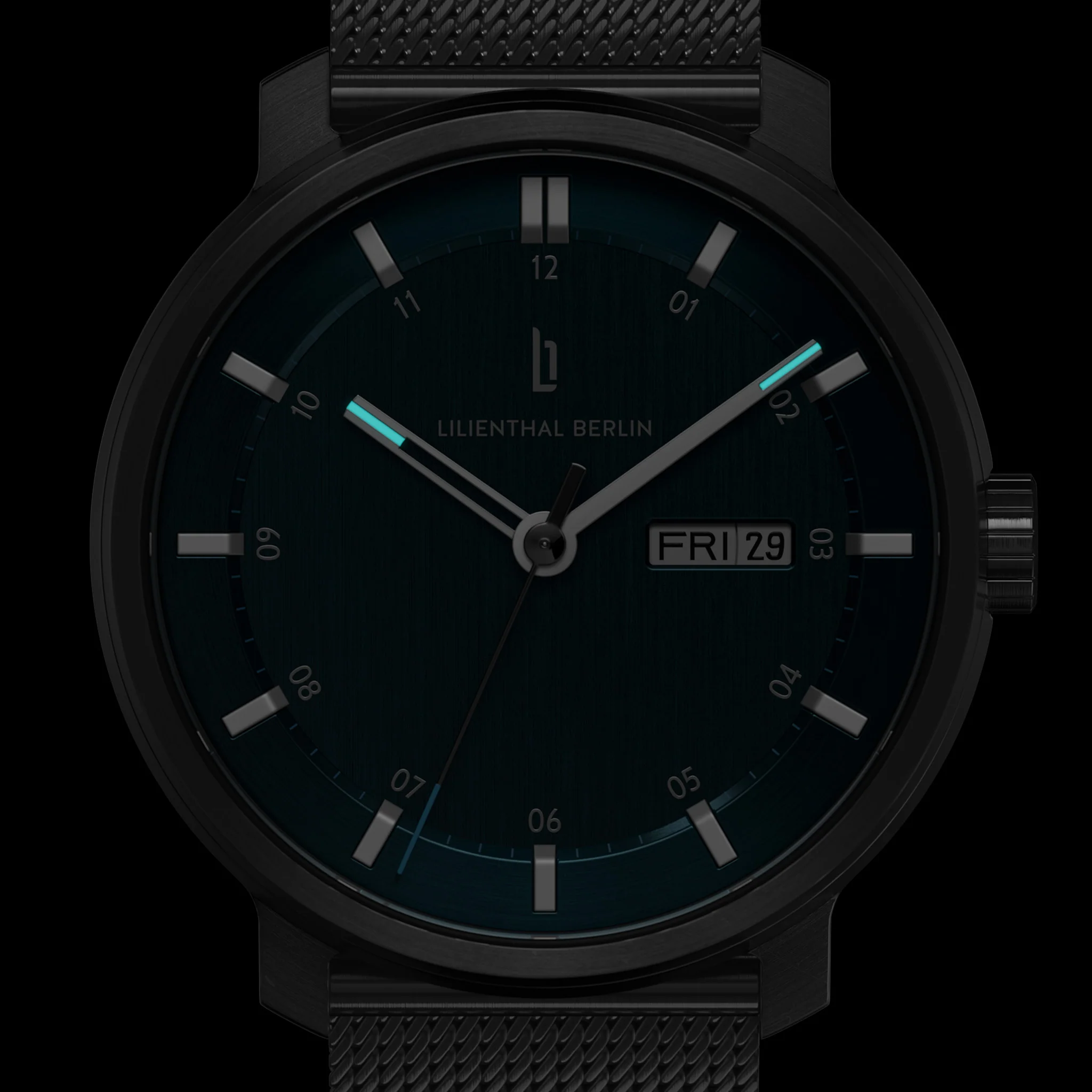 Neolux Day Date – Dark Silver Blue - Image 7