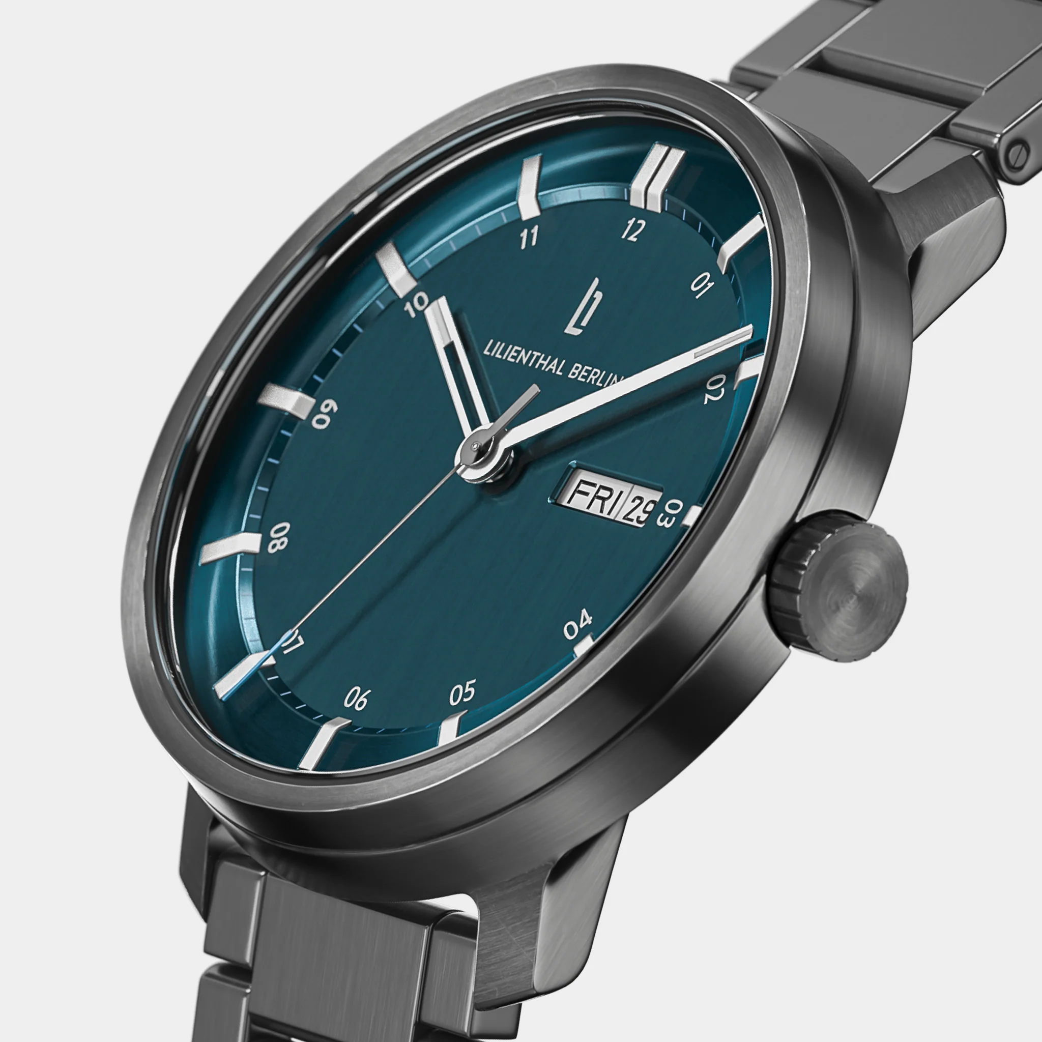 Neolux Day Date – Dark Silver Blue - Image 2