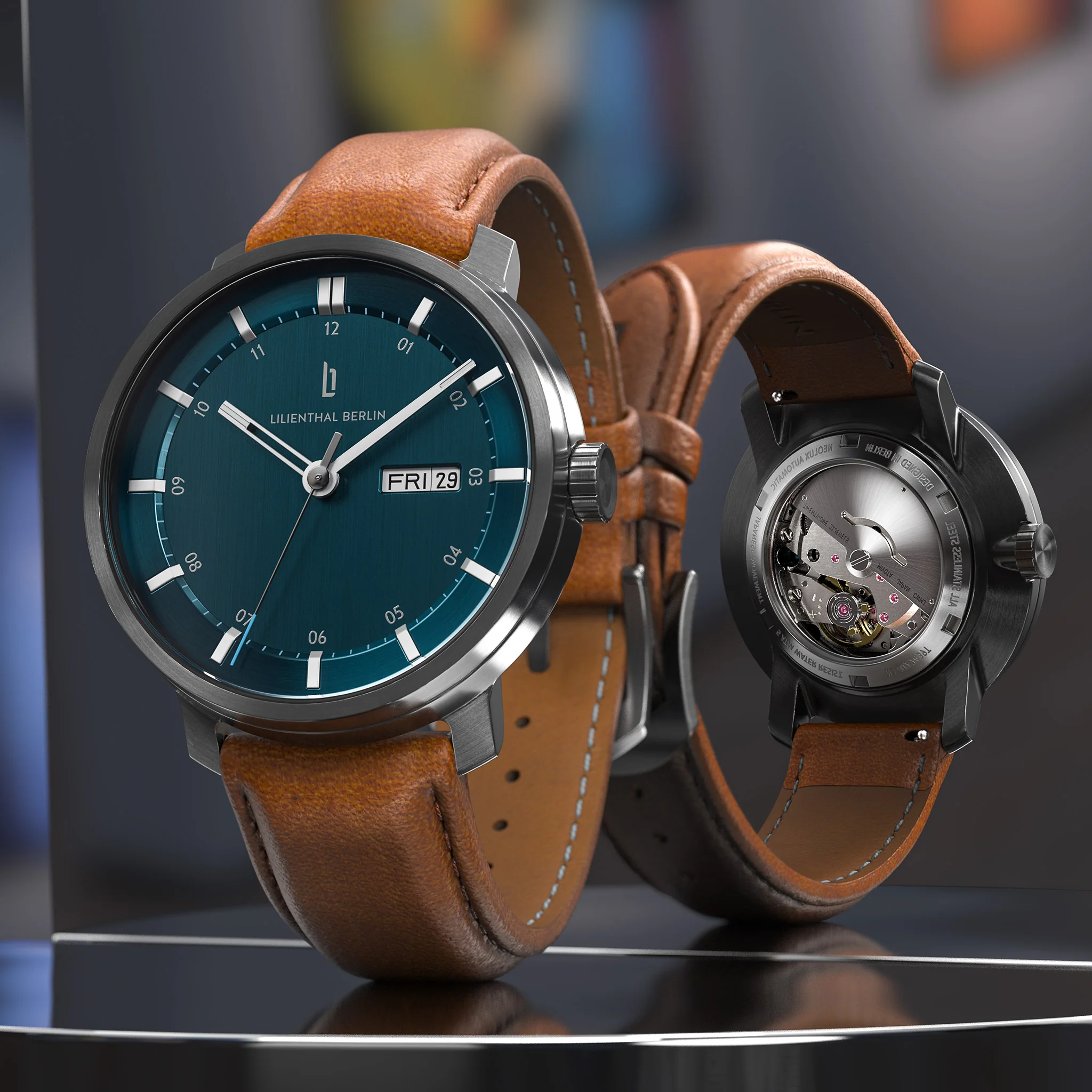 Neolux Day Date – Dark Silver Blue - Image 3