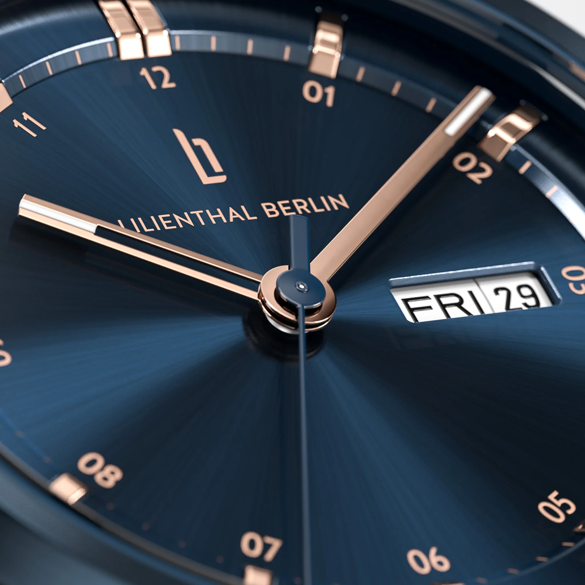 Neolux Day Date – Blue Rose Gold - Image 4