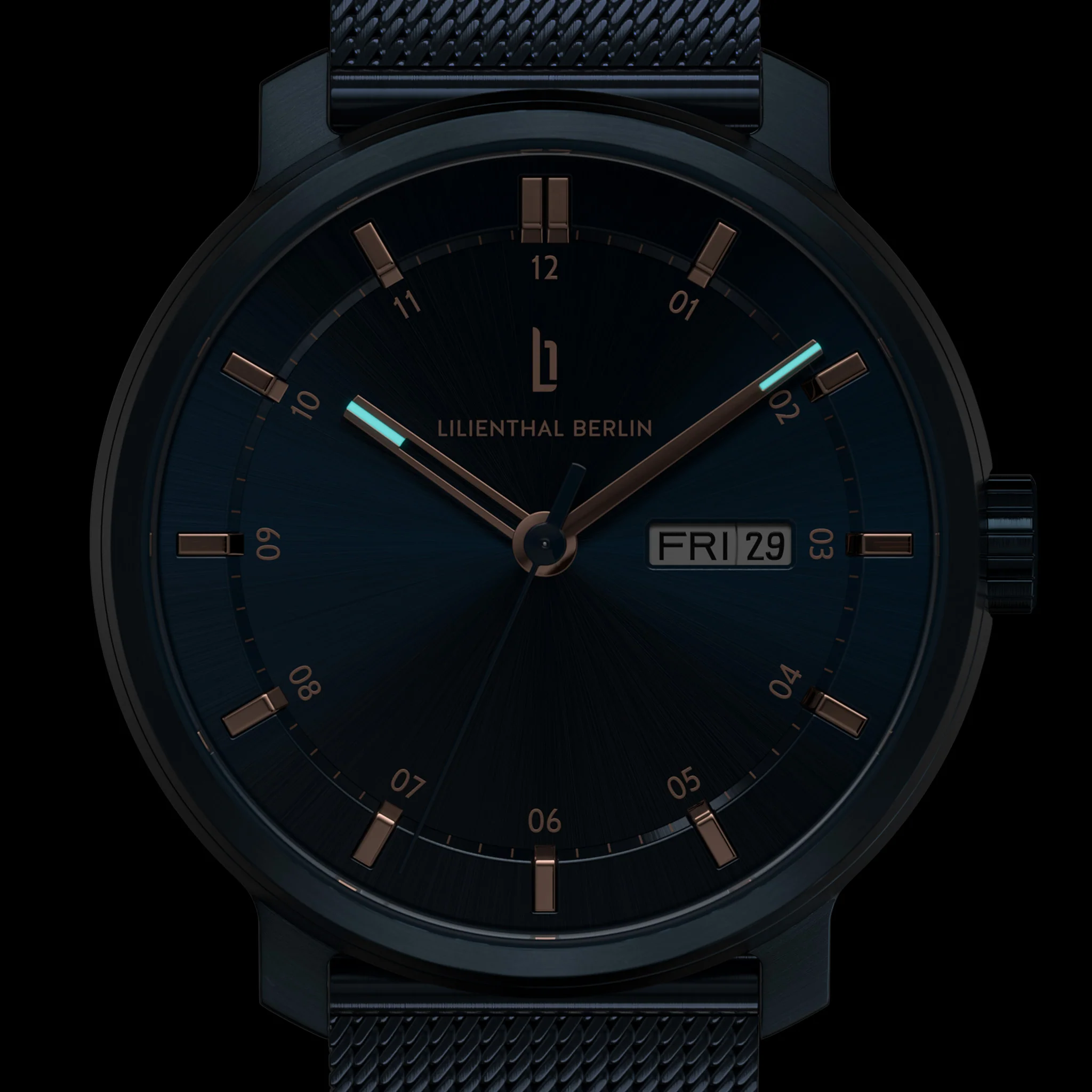 Neolux Day Date – Blue Rose Gold - Image 7
