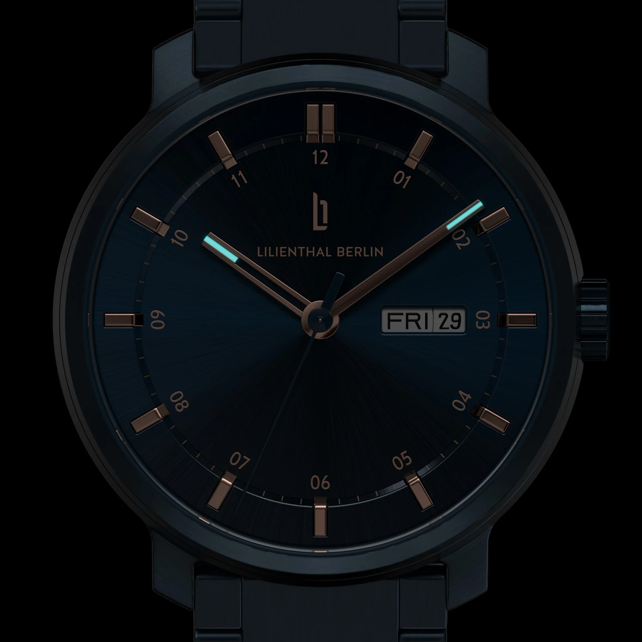 Neolux Day Date – Blue Rose Gold - Image 7