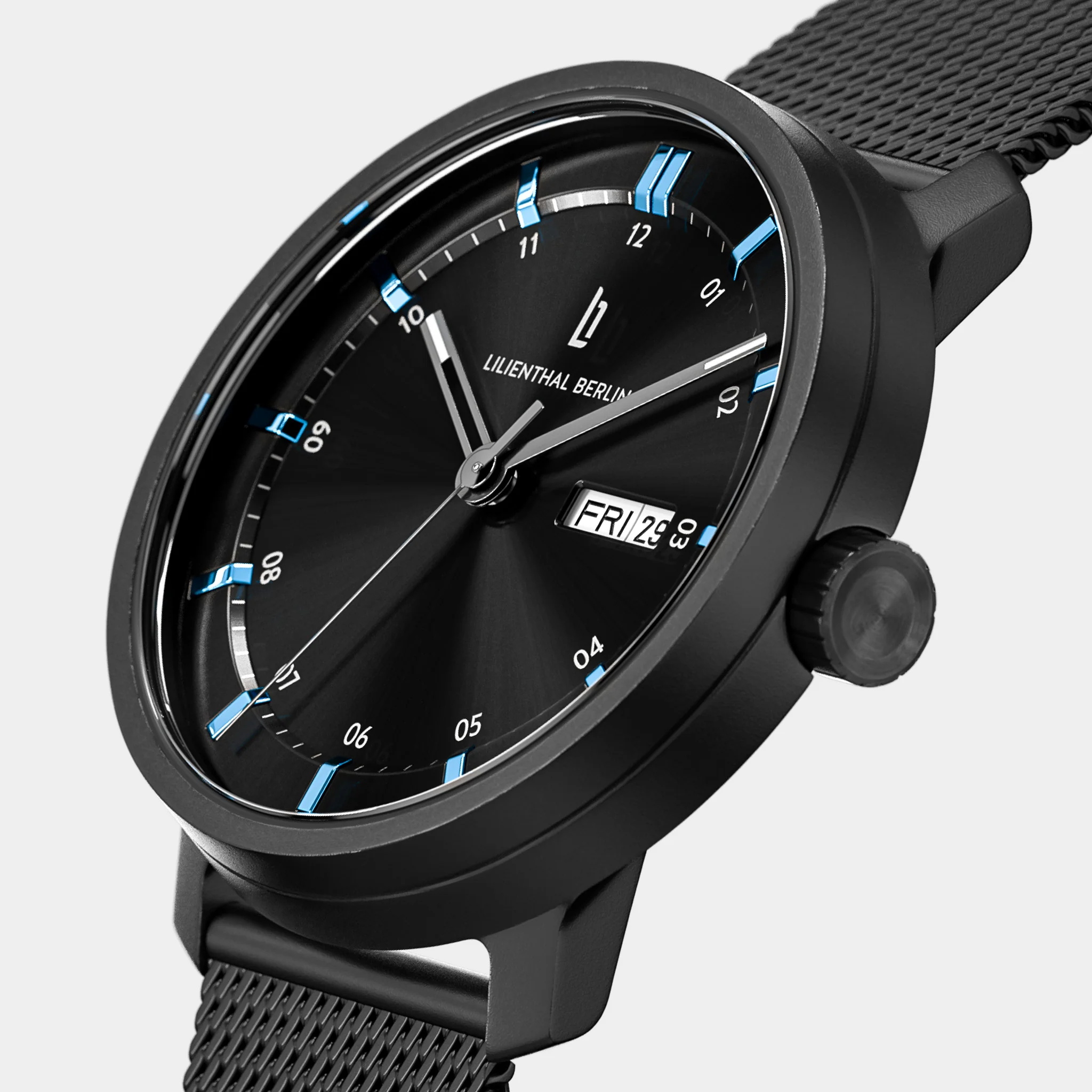 Neolux Day Date – Black Blue - Image 2