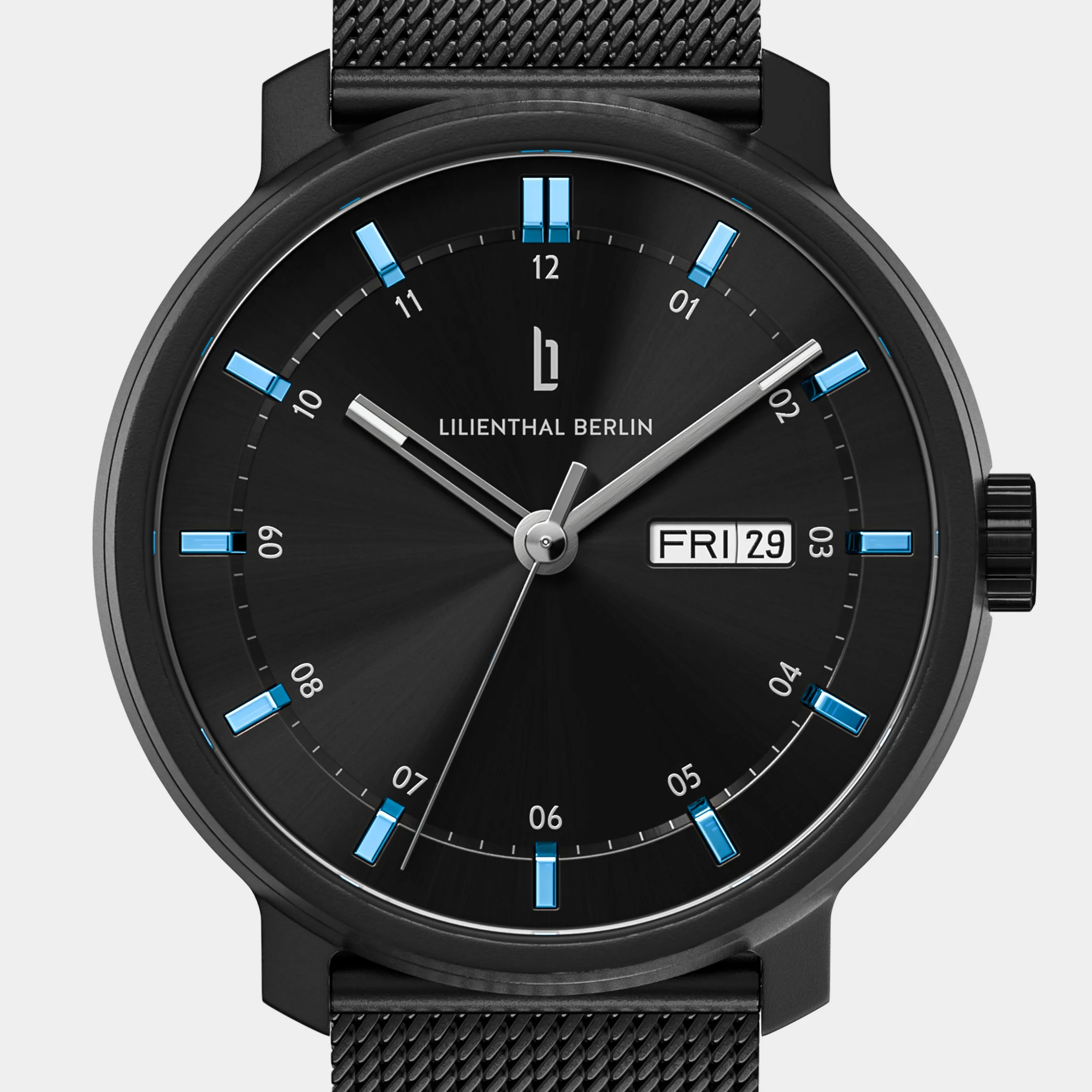 Neolux Day Date – Black Blue - Image 6