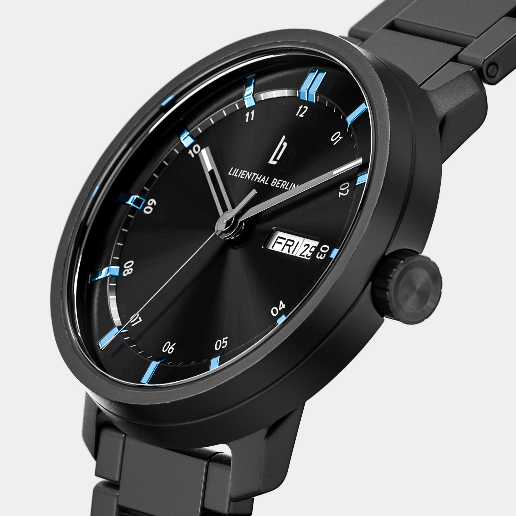 Neolux Day Date – Black Blue - Image 2