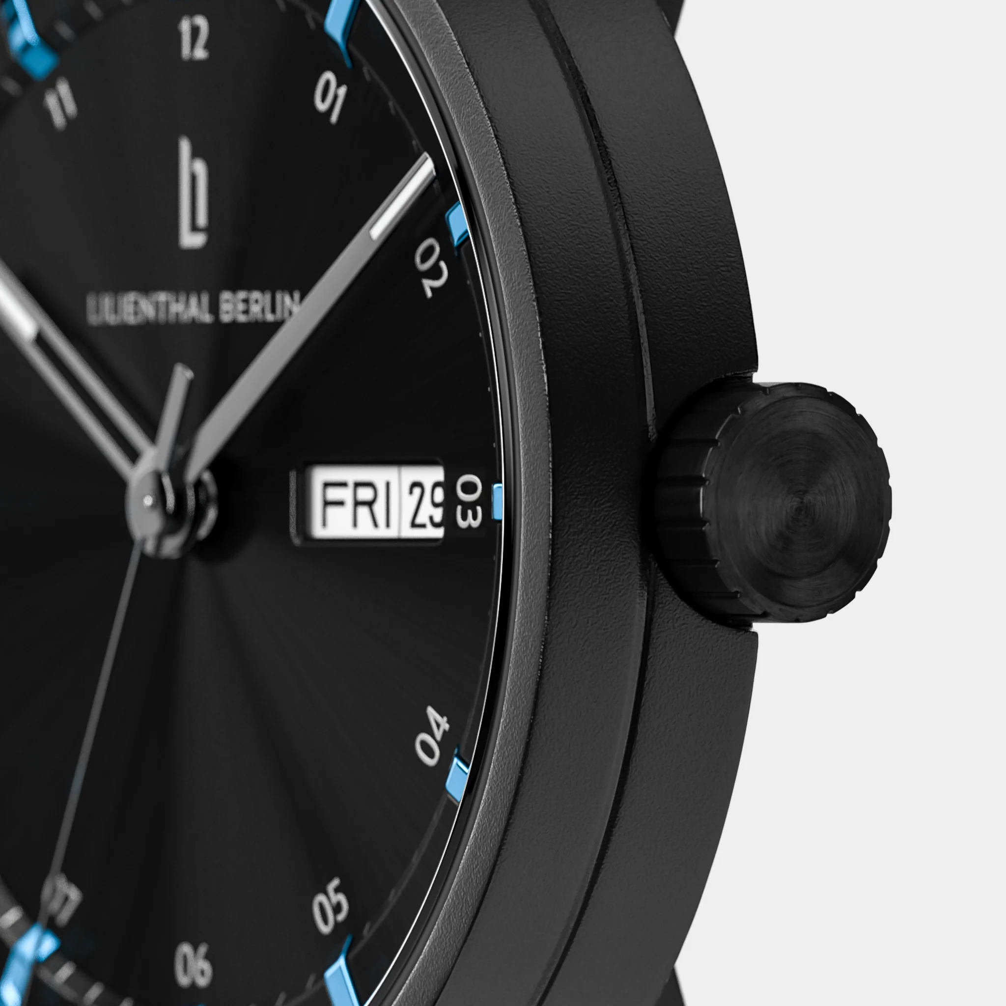 Neolux Day Date – Black Blue - Image 5