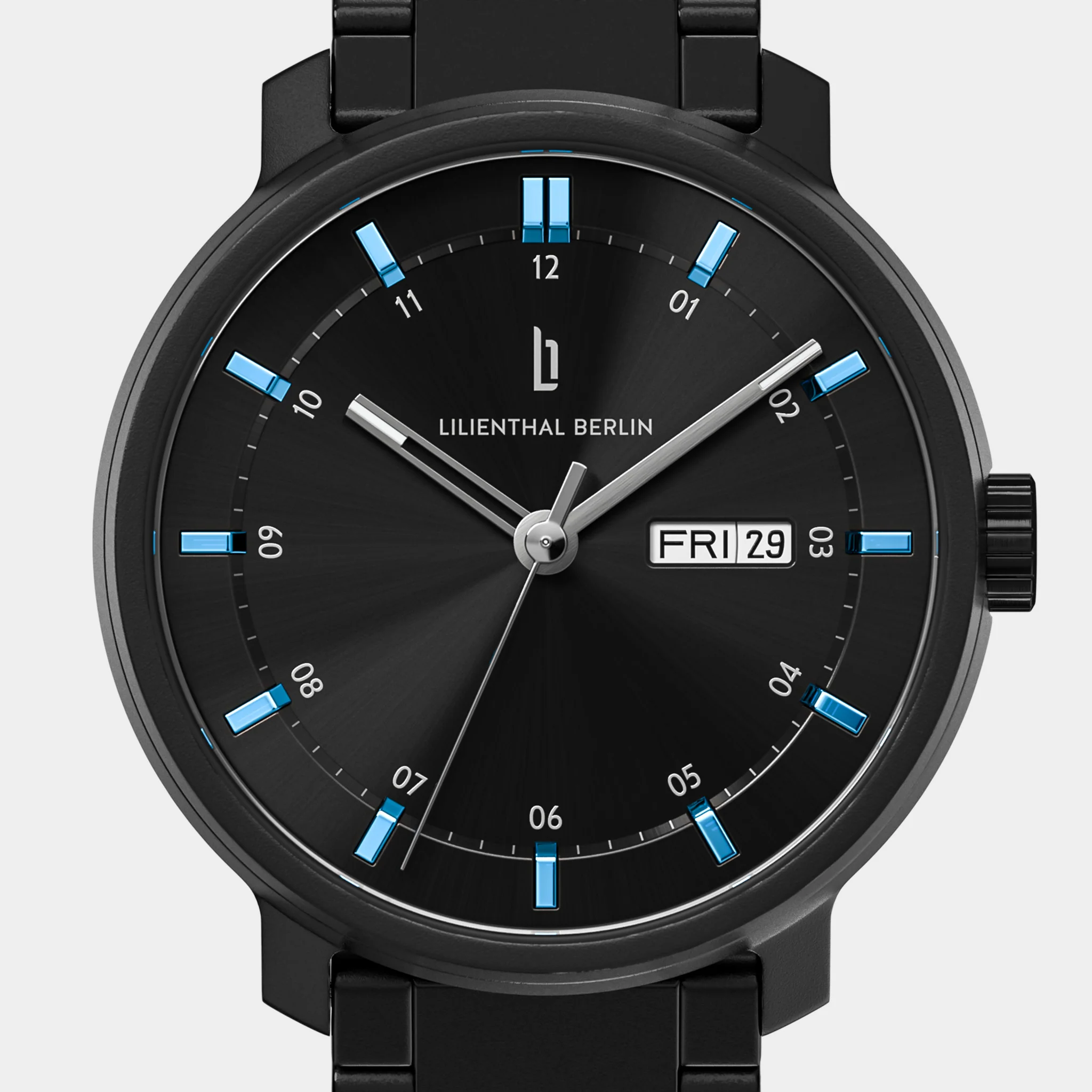 Neolux Day Date – Black Blue - Image 6