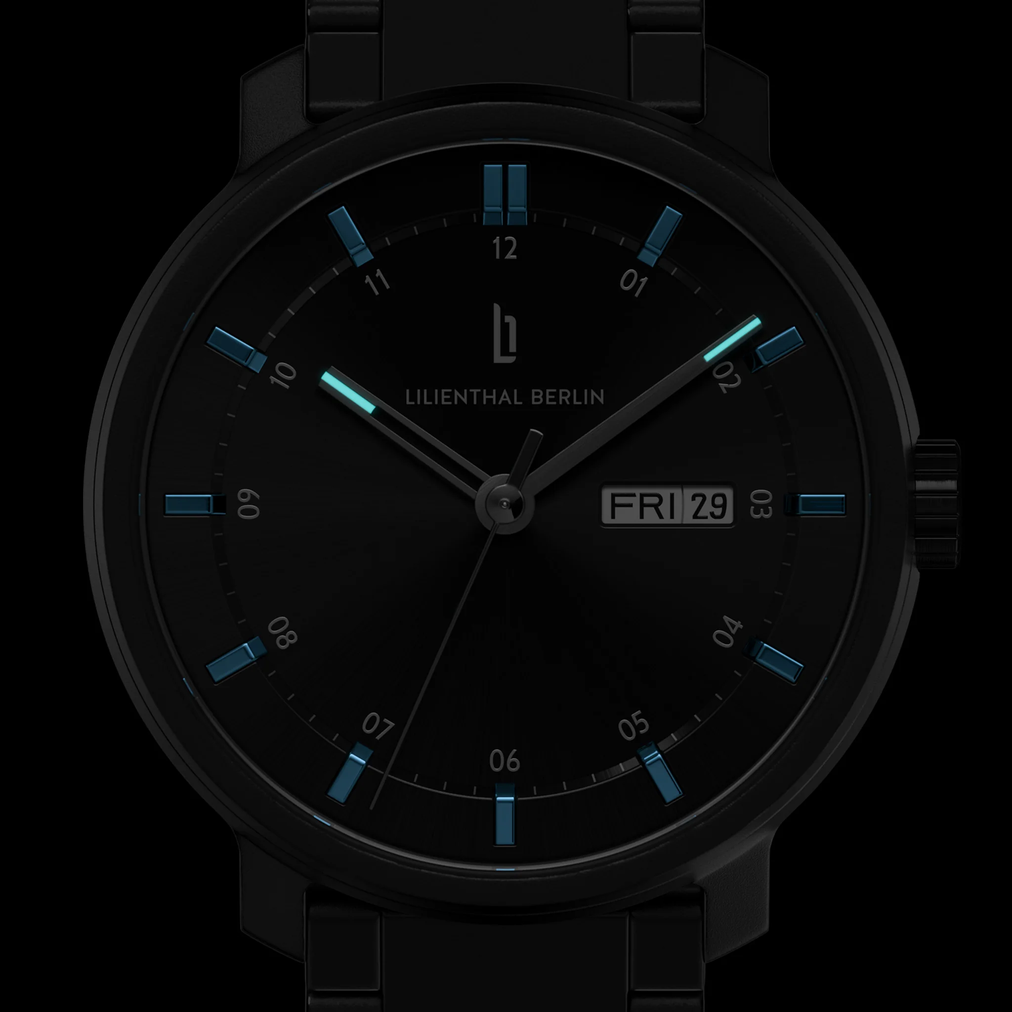Neolux Day Date – Black Blue - Image 7
