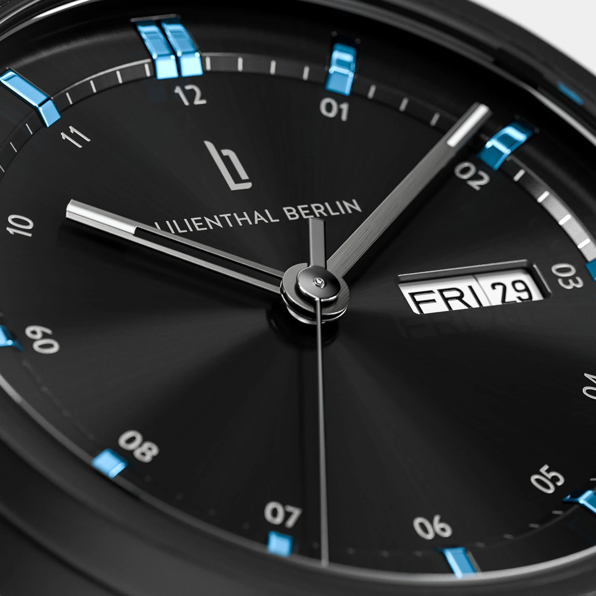 Neolux Day Date – Black Blue - Image 4