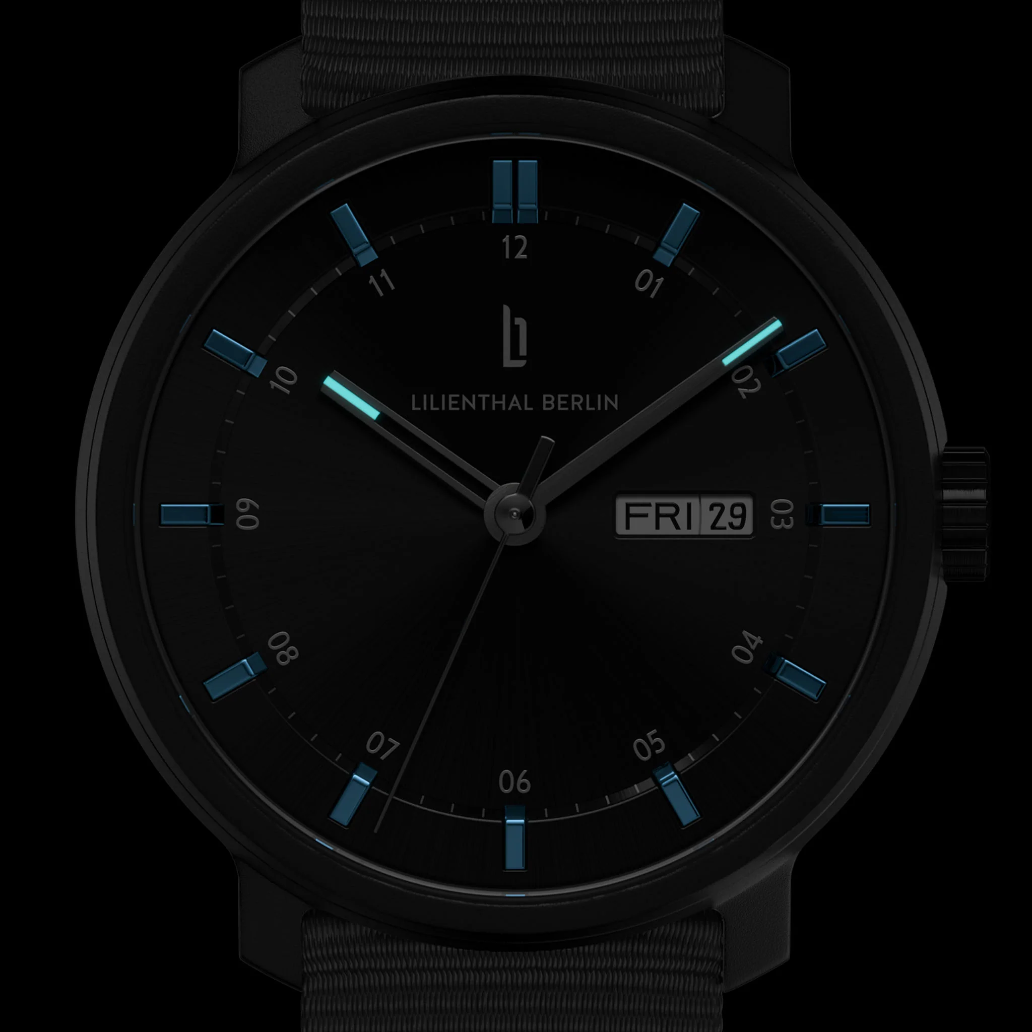 Neolux Day Date – Black Blue - Image 7