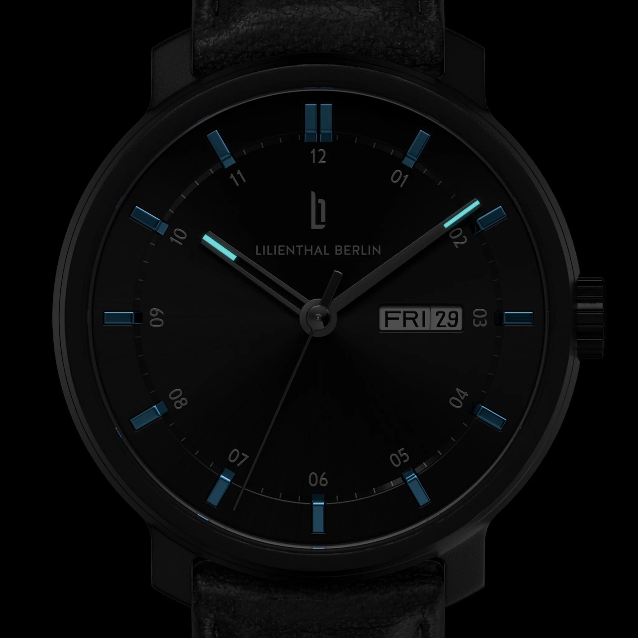 Neolux Day Date – Black Blue - Image 7