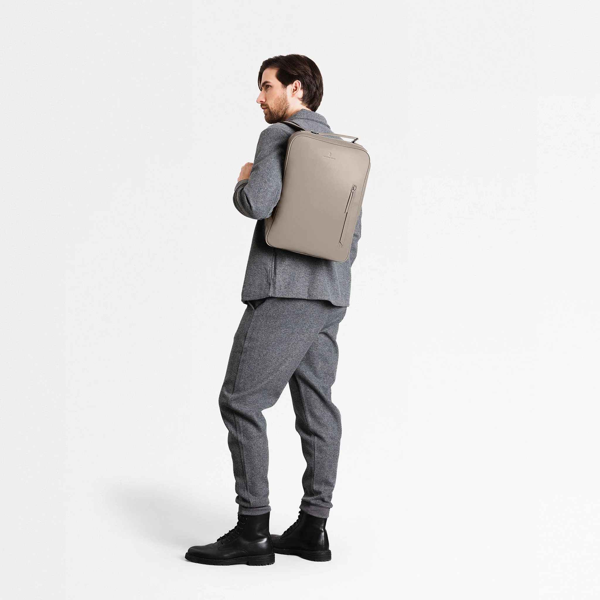 Virtuoso Minimalist Backpack – Light Gray - Image 3