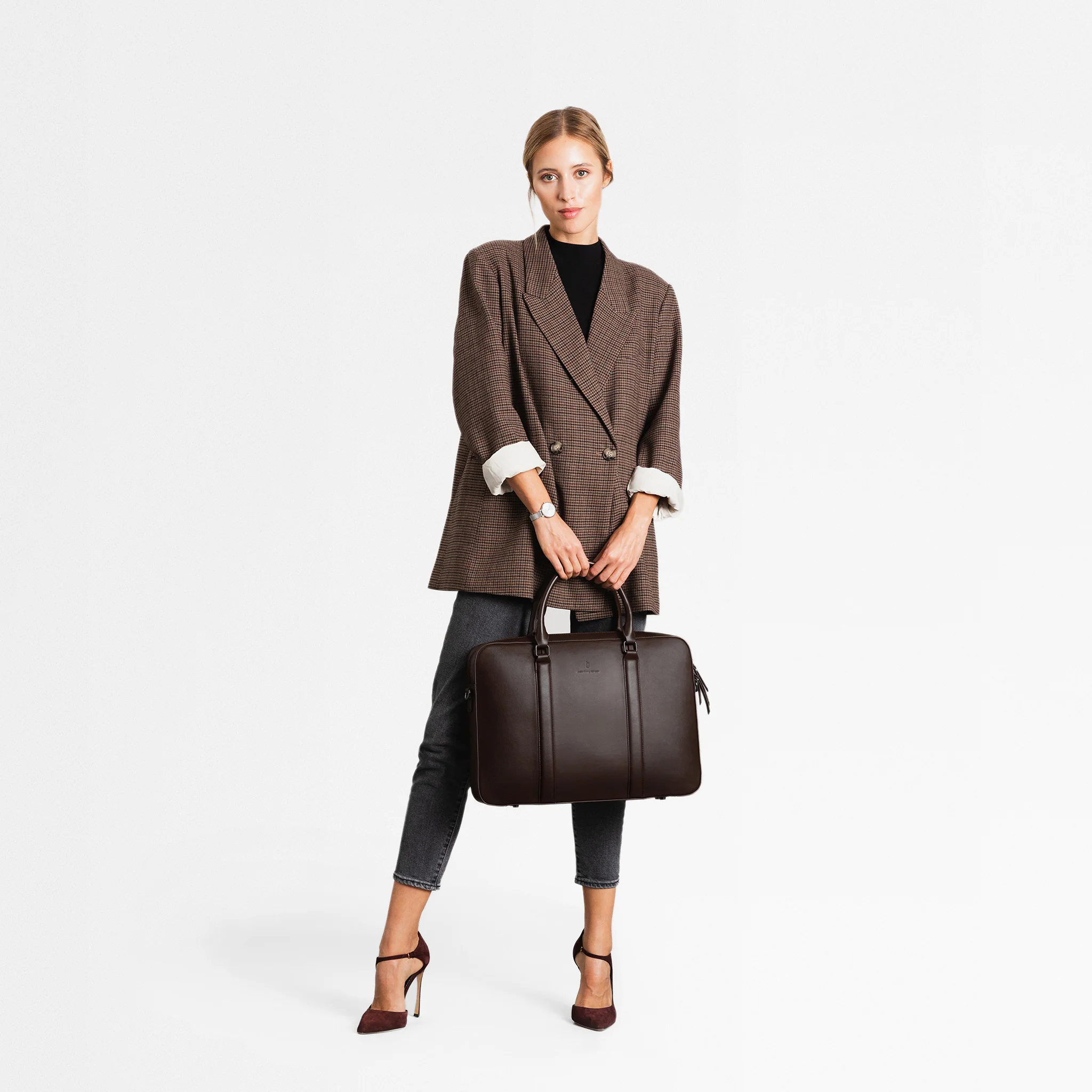 Virtuoso Classic Briefcase – Dark Brown - Image 6