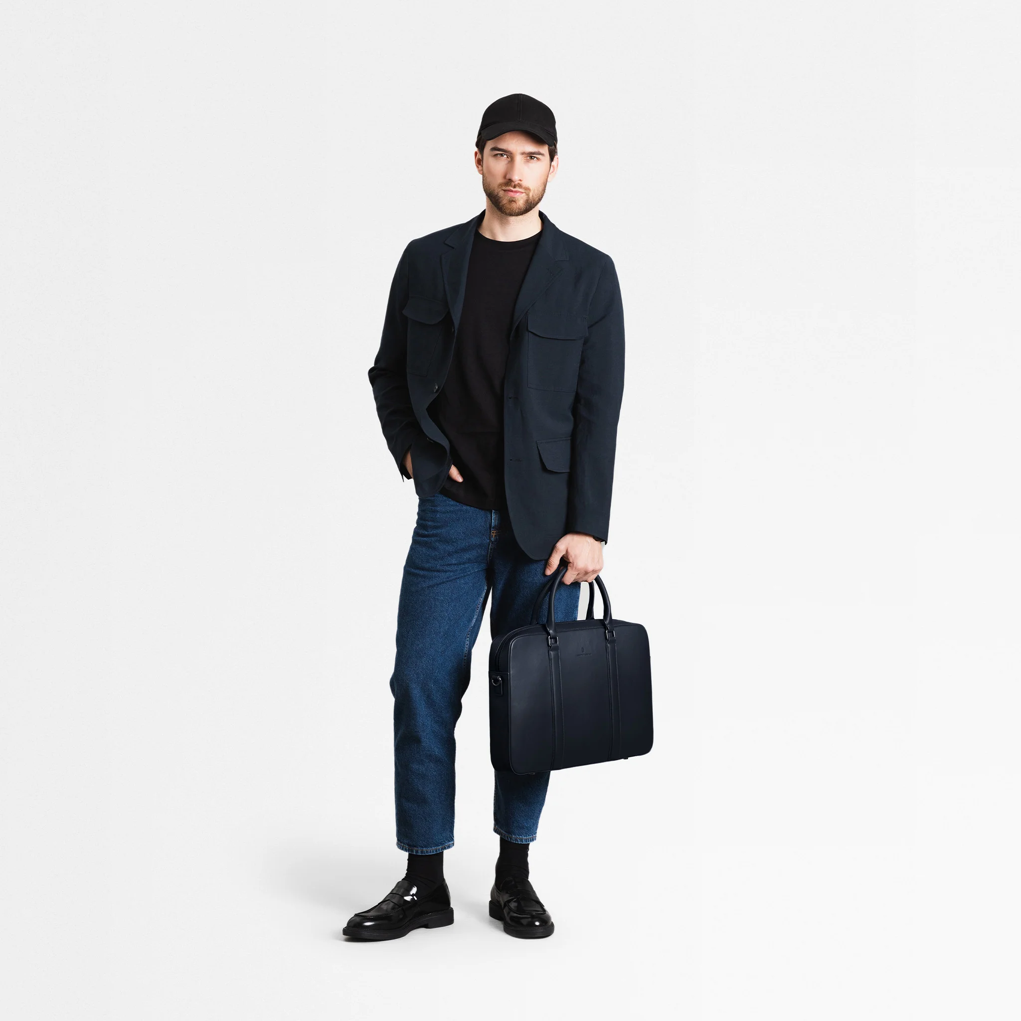 Virtuoso Classic Briefcase – Navy Blue - Image 5