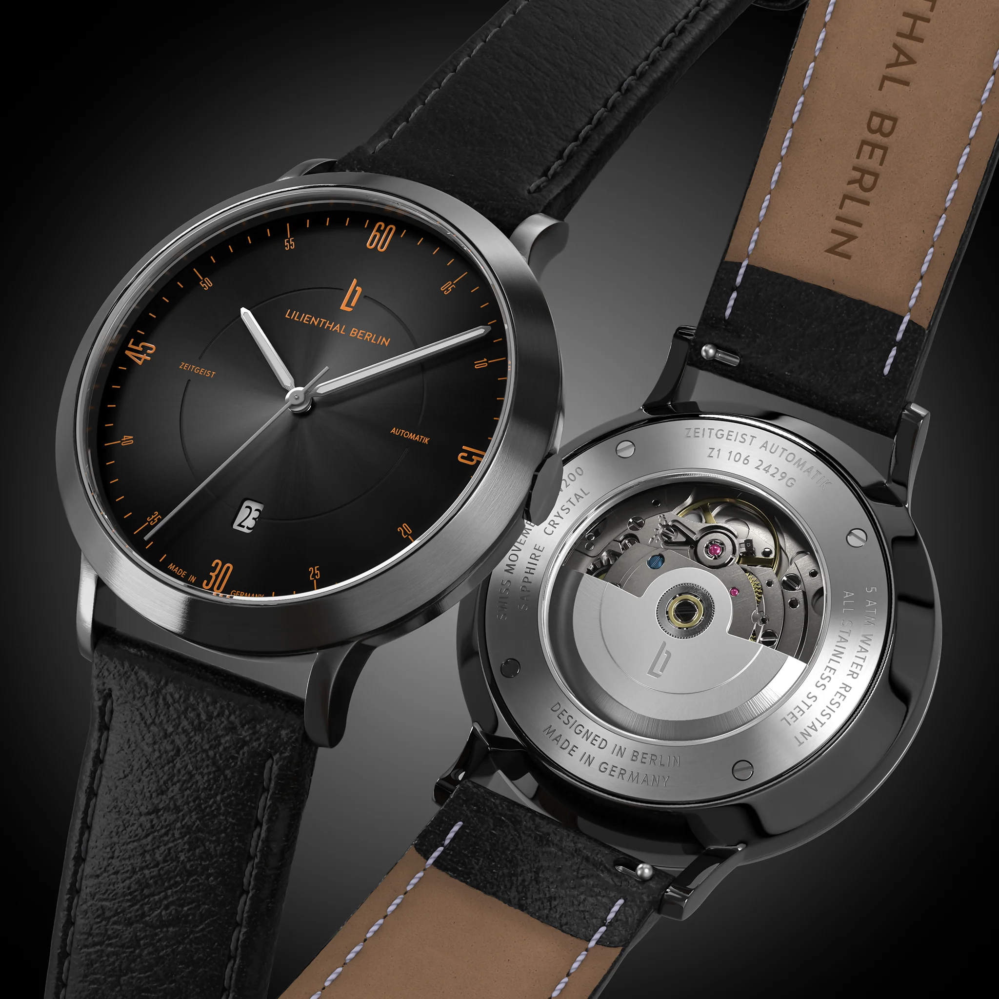 Zeitgeist Automatik – Dark Silver Orange - Image 4