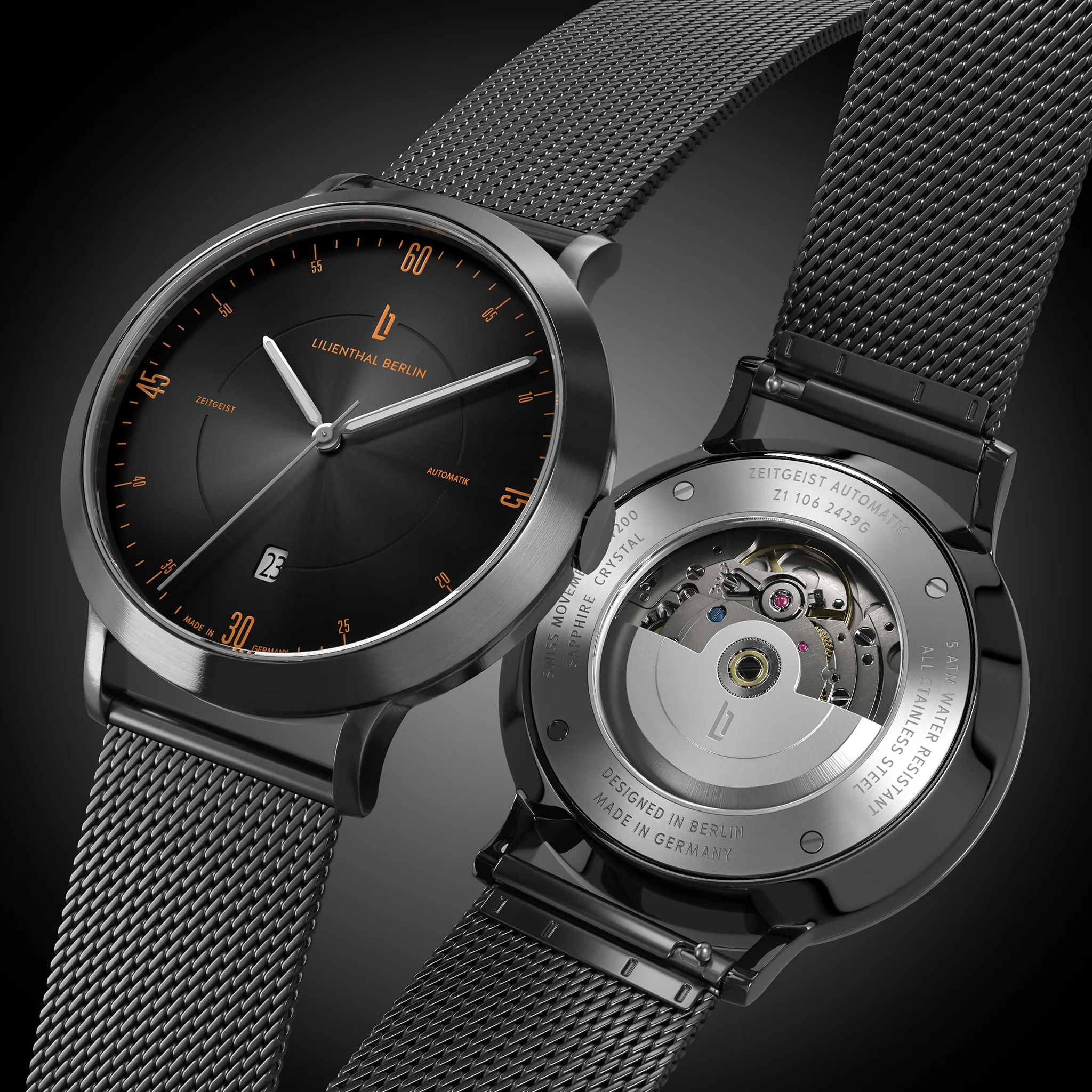 Zeitgeist Automatik – Dark Silver Orange - Image 4
