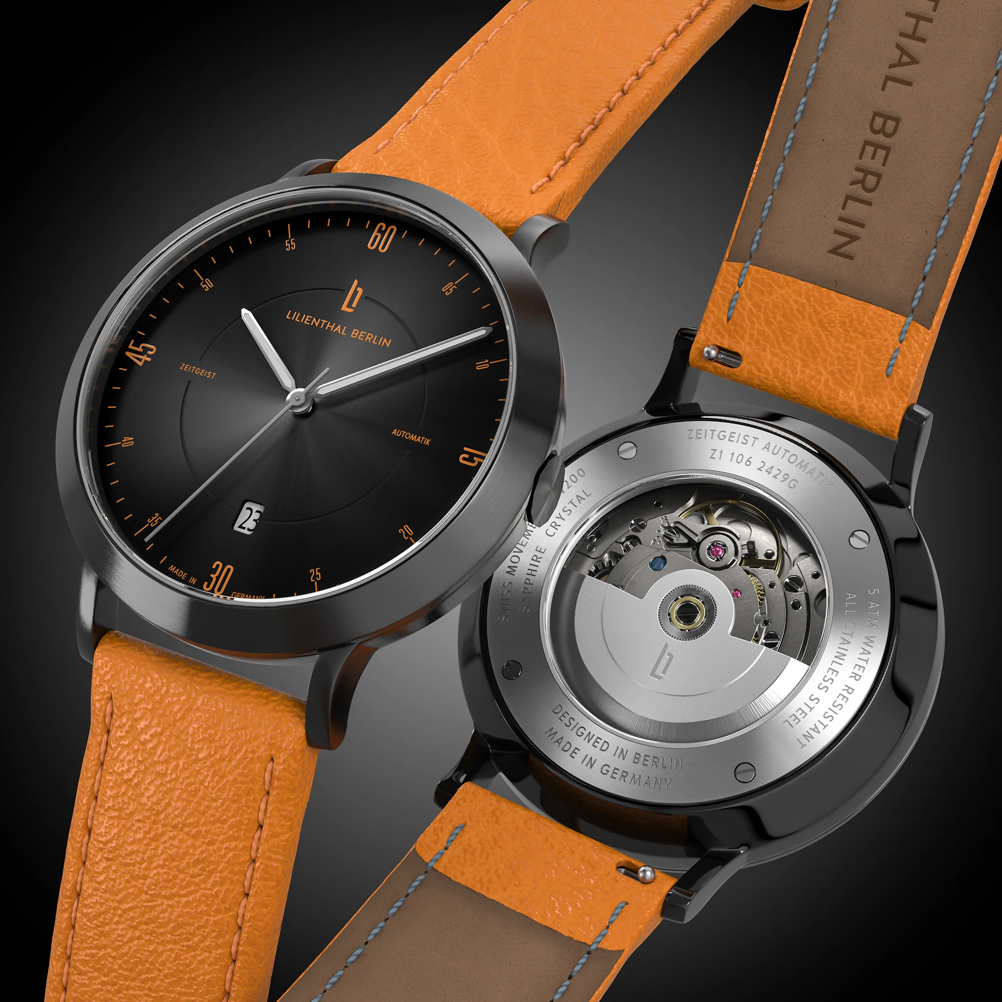 Zeitgeist Automatik – Dark Silver Orange - Image 3