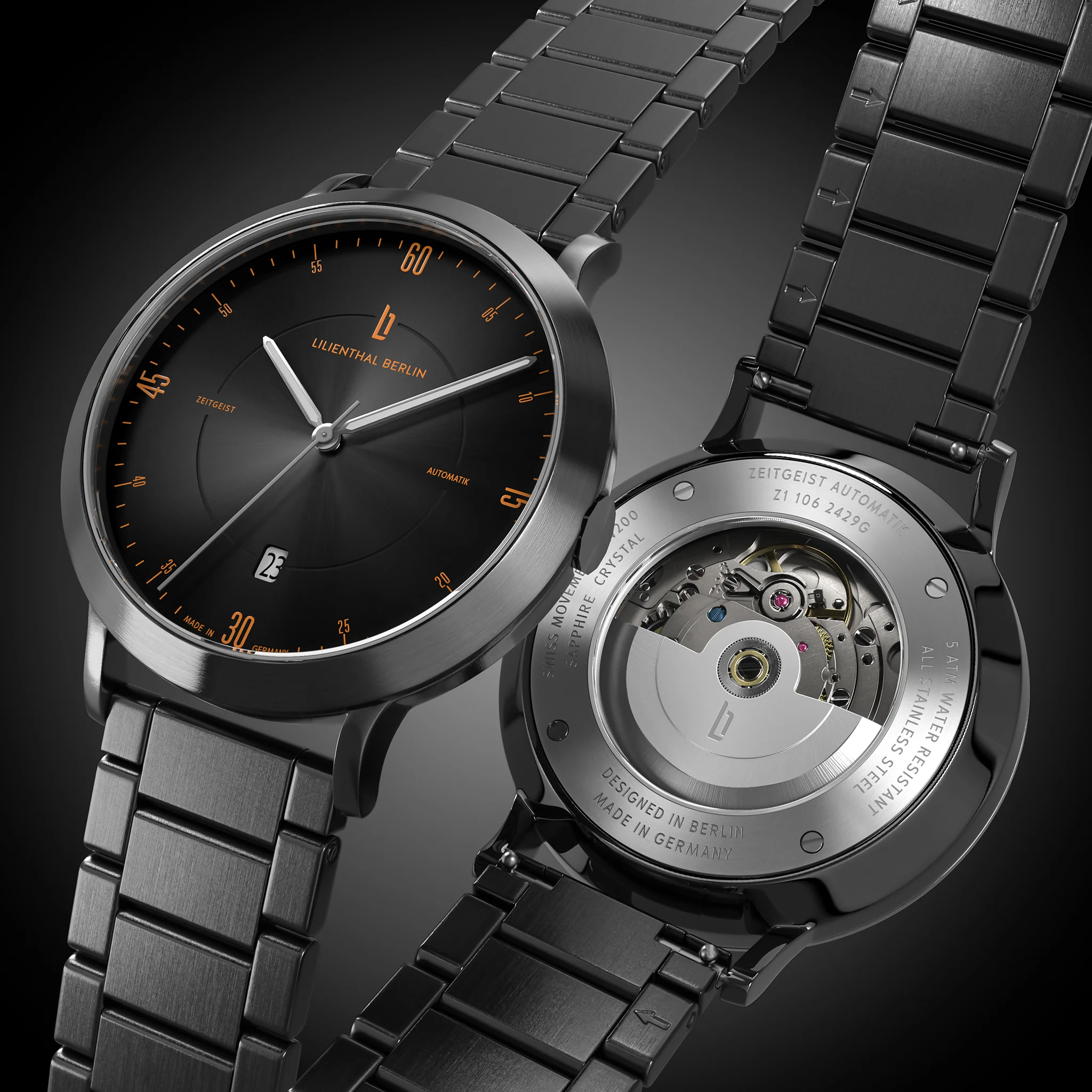 Zeitgeist Automatik – Dark Silver Orange - Image 4